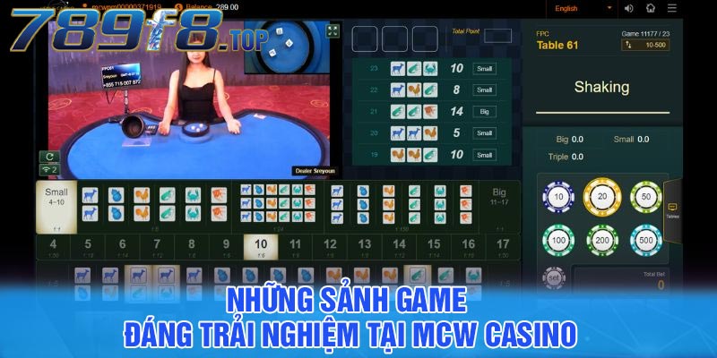 Những sảnh game đáng trải nghiệm tại MCW casino